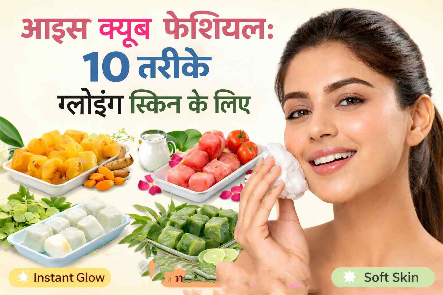 आइस क्यूब फेशियल: 10 तरीके ग्लोइंग स्किन के लिए, नेचुरल इंग्रीडिएंट्स से स्किन केयर टिप्स